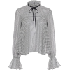 Saloni Tyler Polka-Dot Ruffle Blouse - 半袖衫/女式衬衫 - 