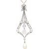 Saltwater Pearl diamond pendant 1900s - Ogrlice - 