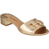 Salvatore Ferragamo Gancini Metallic Lea - フラットシューズ - 