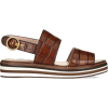 Sandals in crocodile-print leather - Sandálias - 
