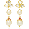 Sanjay K. Gold/Diamond/Pearl earring - Brincos - $6.00  ~ 5.15€