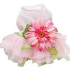 Sanwood Daisy Flower Gauze Tutu Dress Pet Dog Bowknot Princess Clothes Pet Only for Small Dog - Haljine - $3.99  ~ 25,35kn
