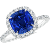 Sapphire Halo Cocktail Ring - Obroči - $12,759.00  ~ 10,958.52€