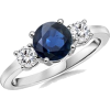 Sapphire Three Stone Ring - Pierścionki - $2,169.00  ~ 1,862.92€
