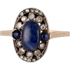 Sapphire Diamond ring 1890s - Obroči - 
