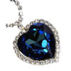 Sapphire, diamond heart necklace - Uncategorized - 