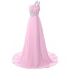 Sarahbridal Women's Long Chiffon A-line Beading Bridesmaid Dresses Prom Gowns - Dresses - $29.90 