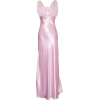 Satin Chiffon Prom Dress Holiday Formal Gown Crystals Full Length Junior Plus Size Pink - Dresses - $69.99 