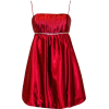 Satin Crystal Babydoll Bubble Mini Dress Prom Bridesmaid Holiday Formal Gown Red - Kleider - $29.99  ~ 25.76€
