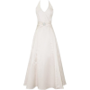 Satin Halter Dress Crystal Pin Prom Holiday Gown Formal Bridesmaid Ivory - ワンピース・ドレス - $69.99  ~ ¥7,877