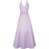 Satin Halter Dress Crystal Pin Prom Holiday Gown Formal Bridesmaid Lilac - Haljine - $69.99  ~ 60.11€