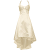 Satin Halter Dress Tulle Mini Train Prom Bridesmaid Holiday Formal Gown Junior Plus Size Gold - sukienki - $69.99  ~ 60.11€