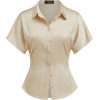 Satin Polo Button Shirt - Tunike - 
