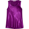 Satin Tank - Violet - Рубашки - короткие - 