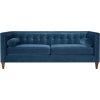Satin teal sofa - Furniture - 