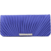 Scarleton Satin Flap Clutch With Crystals H3017 Blue - Clutch bags - $14.99 
