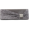 Scarleton Satin Flap Clutch With Crystals H3020 Grey - Clutch bags - $15.00  ~ £11.40