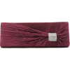 Scarleton Satin Flap Clutch With Crystals H3020 Purple - Clutch bags - $15.00 