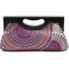 Scarleton Wood Framed Embroidered Clutch H3001 Purple - Clutch bags - $19.99 