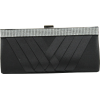 Scarleton Woven Satin Clutch with Crystals H3060 Black - Clutch bags - $16.99  ~ £12.91