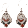 Scottish Silver Agate Earrings 1860s - Brincos - 