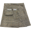 Scottish plaid skirt vintage irregular h - 裙子 - 