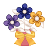 Scrapbook Flower Bouquet Colorful  - Rastline - 
