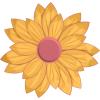 Scrapbook Flower Daisy Cosmo Sticker - Растения - 