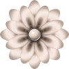Scrapbook Flower Pearl Bead - Ivory - Rastline - 