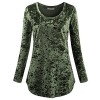 SeSe Code Women's Casual Long Sleeve Crew Neck Form Fitting Velvet Vintage Tunic Top(FBA) - Shirts - $49.99 