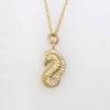 Seahorse Gold Necklace With Diamond eyes - My photos - 