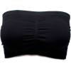Seamless Black Tube Top Bra with Removable Bra Cups - Underwear - $6.25 