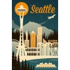 Seattle Print at AllPosters - Ilustracje - 