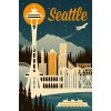 Seattle Print at AllPosters - Illustraciones - 