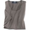 Seiden-Mix-Shirt in Light Khaki - Majice - kratke - 
