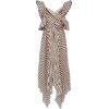 Self Portrait Asymmetric Stripe Midi Dre - Dresses - 