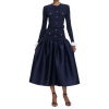 Self-Portrait Knit Taffeta Midi Dress - 连衣裙 - 