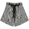 Self Portrait Lace up striped shorts - Shorts - $244.00 