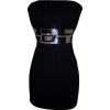 Sequin Trim Strapless Tube Top Junior Plus-Size Black - Dresses - $22.99 