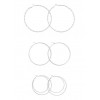 Set of 3 Textured Hoop Earrings - Naušnice - $4.99  ~ 31,70kn