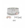 Set of Charm Bangles and Stud Earrings - Earrings - $6.99 