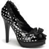 Sexy Black Patent Polka Dot Open Toe Pump - 10 - Sandals - $51.00 