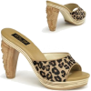 Sexy Leopard Tiki Heel Slide Sandal - 10 - Sandals - $81.60 