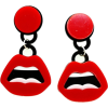 Sexy Lips Double Layer Earrings  - Uhani - 