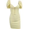 Sexy fashion puff sleeve zipper pleated bag hip skirt - Dresses - $27.99  ~ £21.27