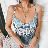 Sexy jumpy lace butterfly print suspender exposed navel top - Shirts - $25.99 