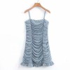 Sexy sling pleated slim personality dres - Dresses - $27.99 