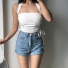 Sexy tube top halter neck halter backless high waist drawstring elastic tube top - 半袖衫/女式衬衫 - $25.99  ~ ¥174.14