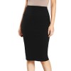 SheIn Women's Elastic Waist Slim Pencil Plain Bodycon Skirt - Skirts - $19.99 