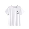 SheIn Women's Round Neck Short Sleeve Letter Print Casual Summer Tee T-shirt - スカート - $28.99  ~ ¥3,263